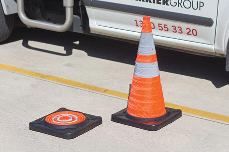 Traffic Cone -720mm Collapsible-Rubber Base