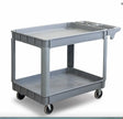 Utility Cart - 2 Level Service Cart - Plastic with Castors and Handle