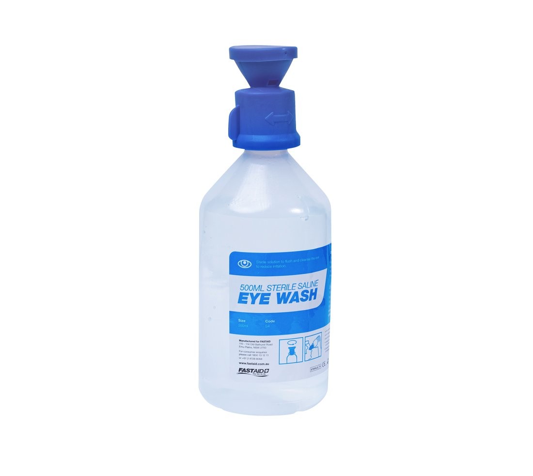 Eye Wash Solution, 500ml Bottle with shower 2 Pk