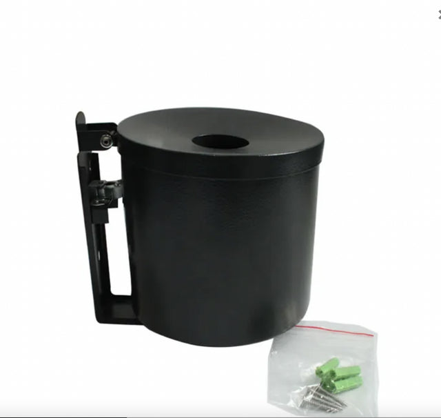 Outdoor Smoker's Bin Wall Mounted 2.5lt Powder Coated Black