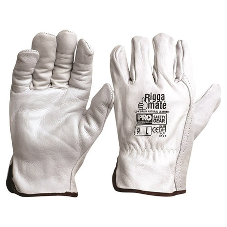 Riggamate Natural Cowgrain Gloves 12pk