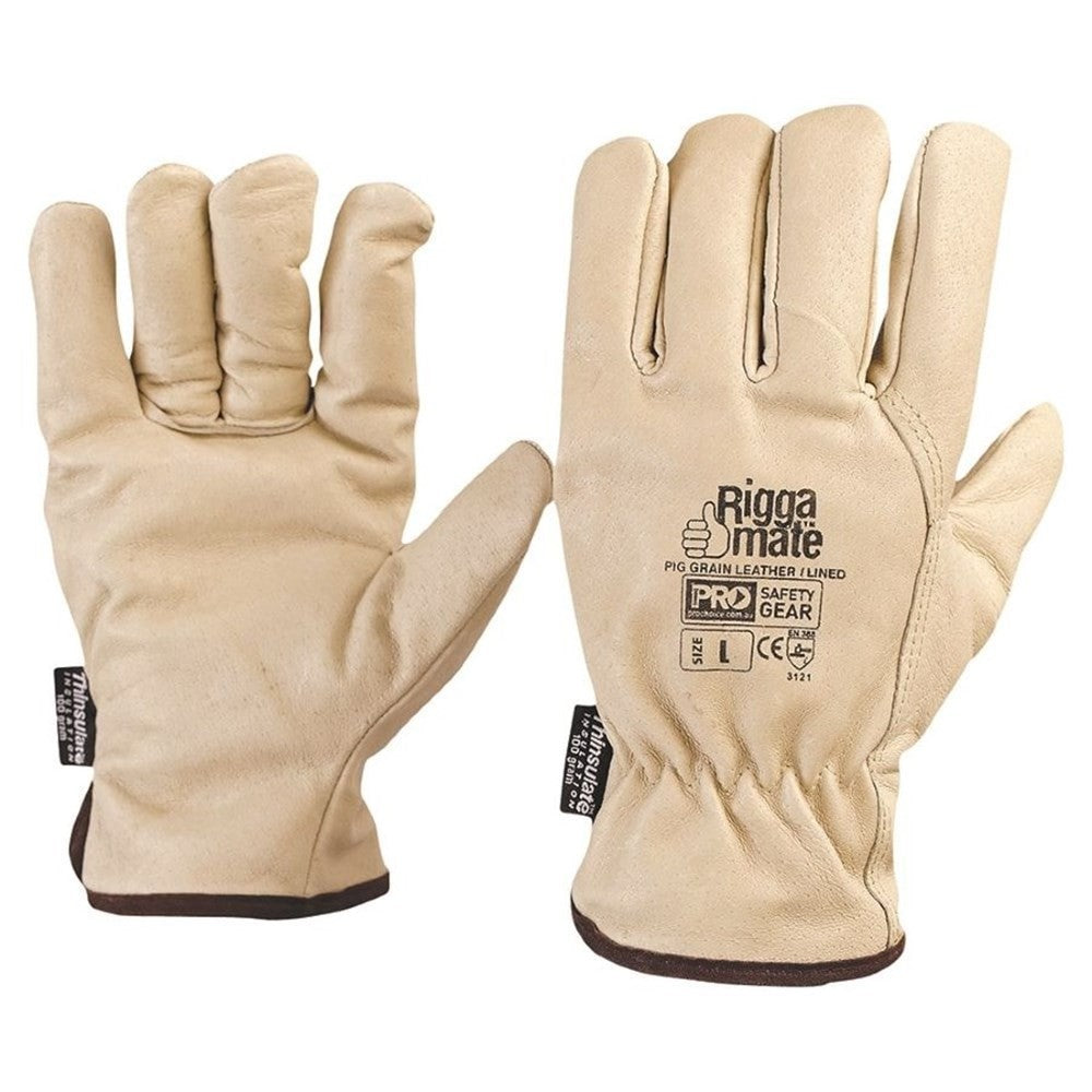 Riggamate® Lined Glove - Pig Grain Leather 12pk