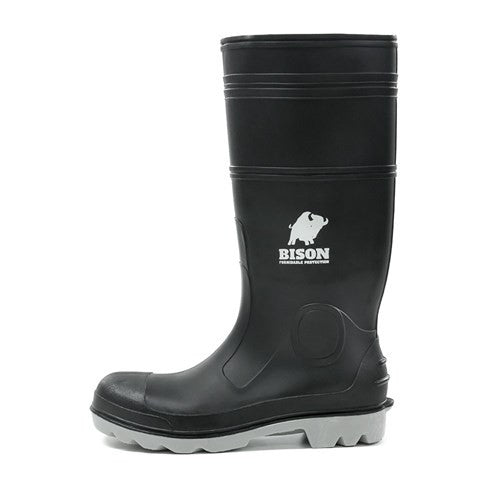 INCA PVC/Nitrile Safety Gumboot Black/Grey