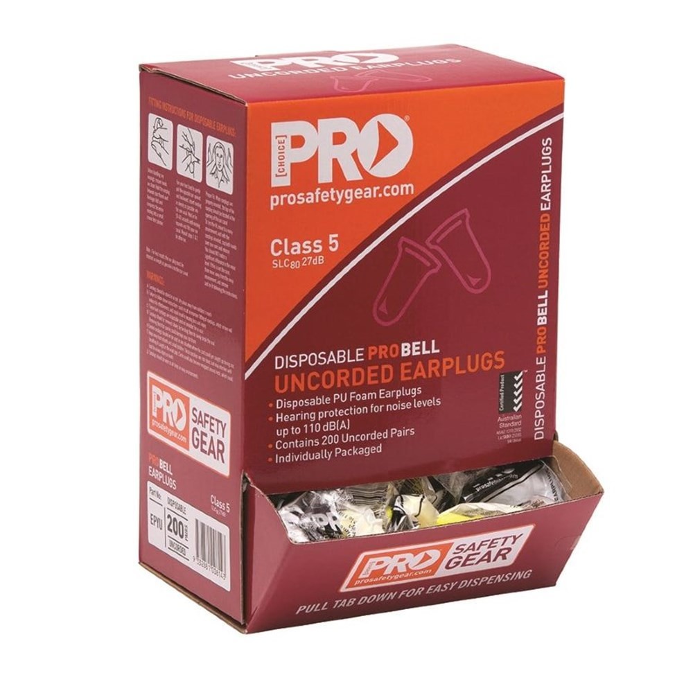 Probell Disposable Uncorded Earplugs 200pk