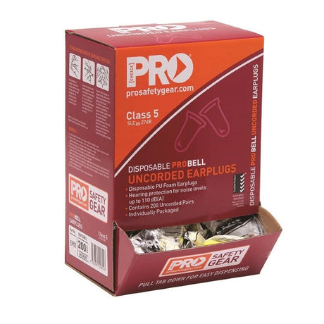 Probell Disposable Uncorded Earplugs Carton 10 Boxes