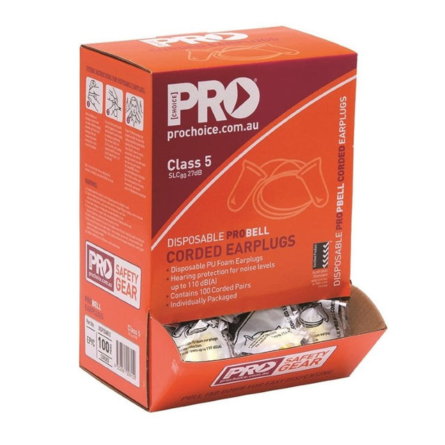 Probell Disposable Corded Earplugs Carton 10 Boxes