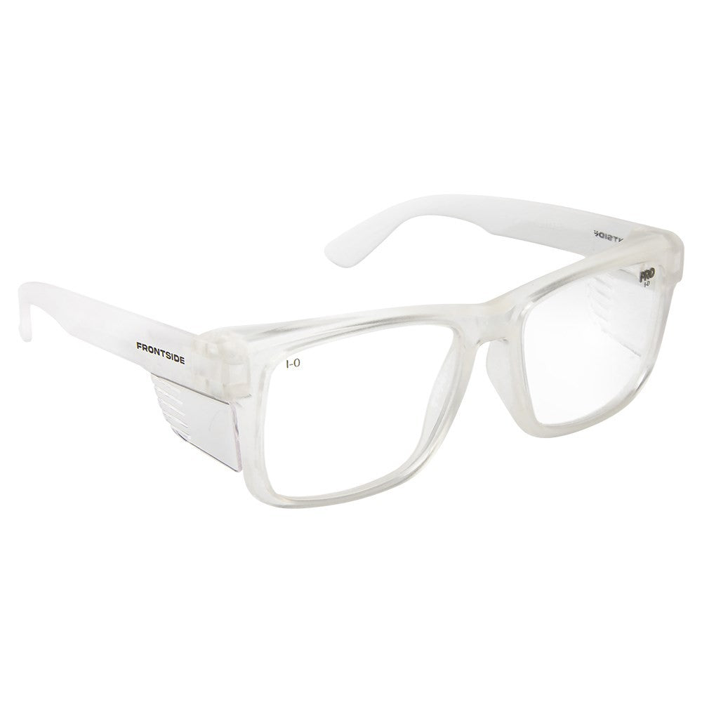 Safety Glasses Frontside Clear Lens With Clear Frame Carton Of 144