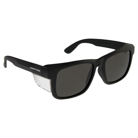 Safety Glasses Frontside Smoke Lens With Black Frame Carton Of 144