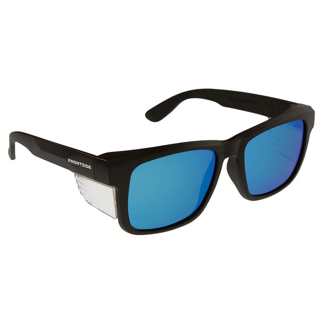 Safety Glasses Frontside Polarised Blue Revo Lens With Black Frame Carton Of 144