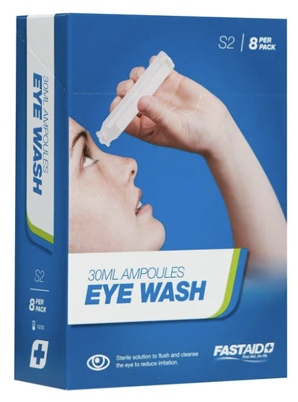 Eye Wash 30ml Ampoules 8pk