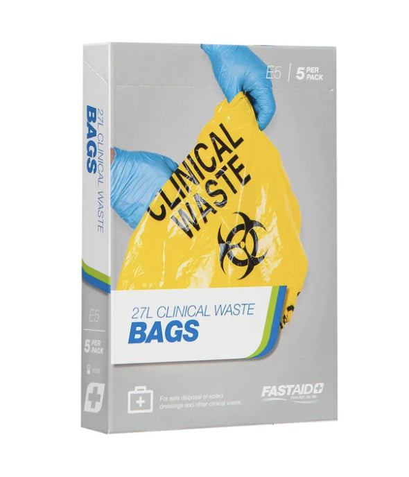 Clinical Waste Bags 27L 5pk