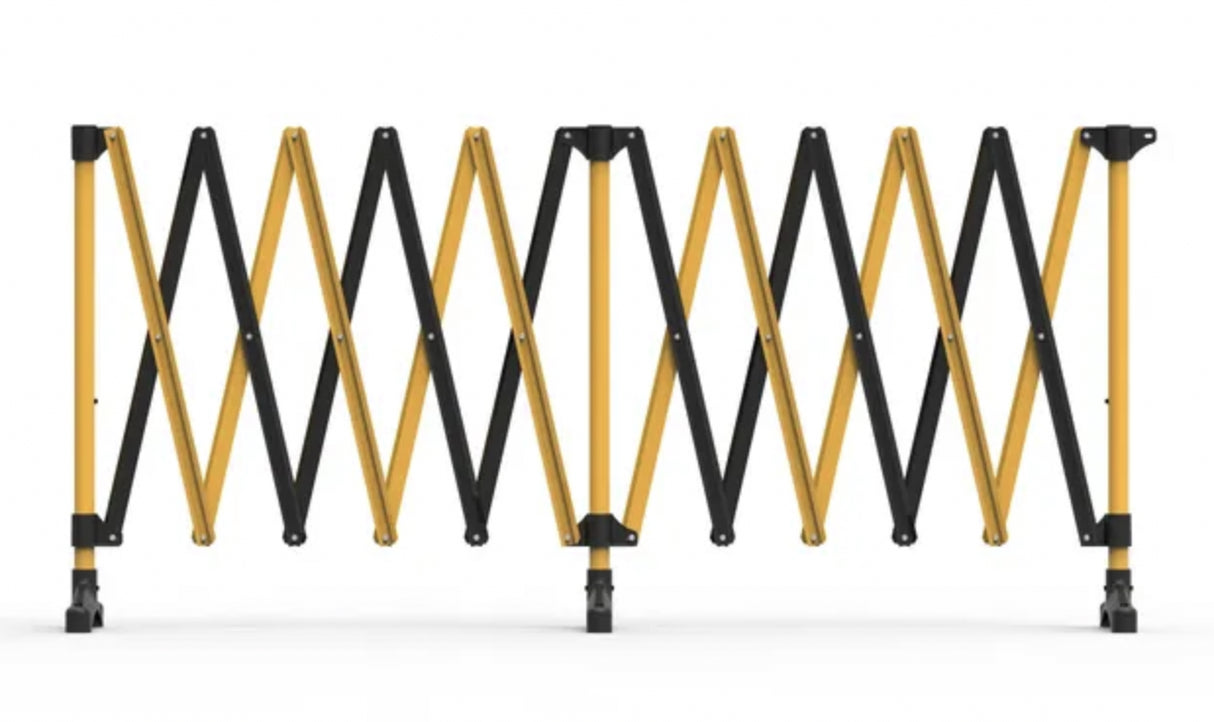 Port a guard Standard 6 Metre Expandable Barrier Kit Black/Yellow