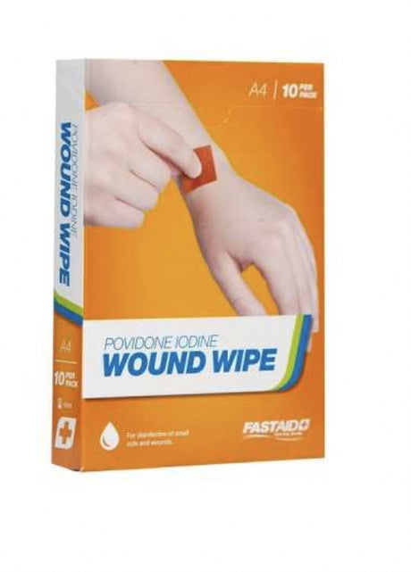 Wound Wipe Povidone Iodine Swab 10pk