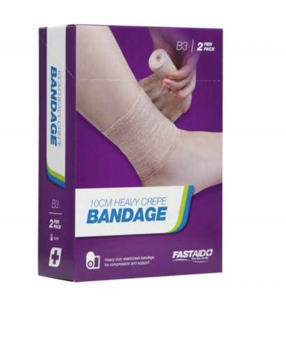 Heavy Crepe Bandage 10cm 2pk