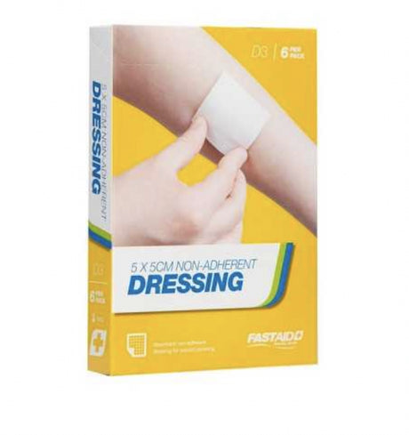 Non-Adherent Dressing 5 x 5cm 6pk