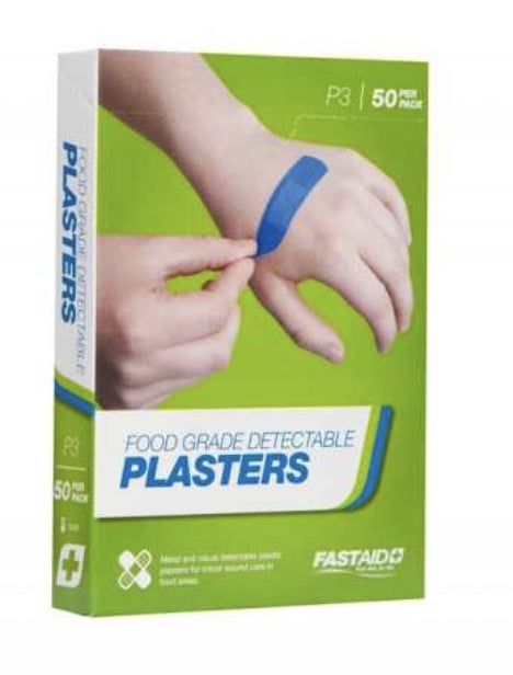 Food Grade Plasters Metal and Visual Detectable 50pk