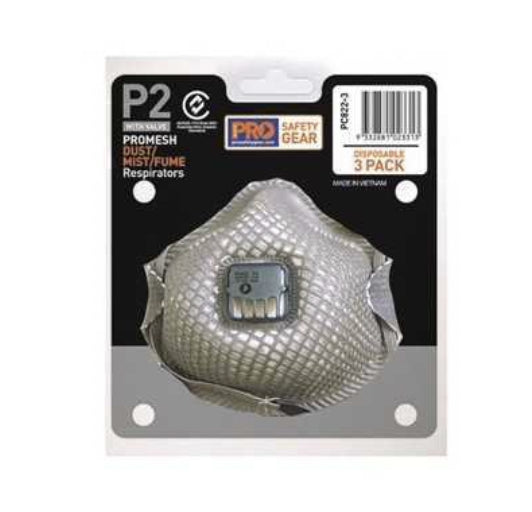 Dust Masks Promesh P2+Valve 3 Pack