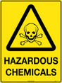 Caution Sign - Hazardous Chemicals  Poly