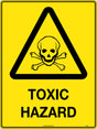 Caution Sign - Toxic Hazard Poly