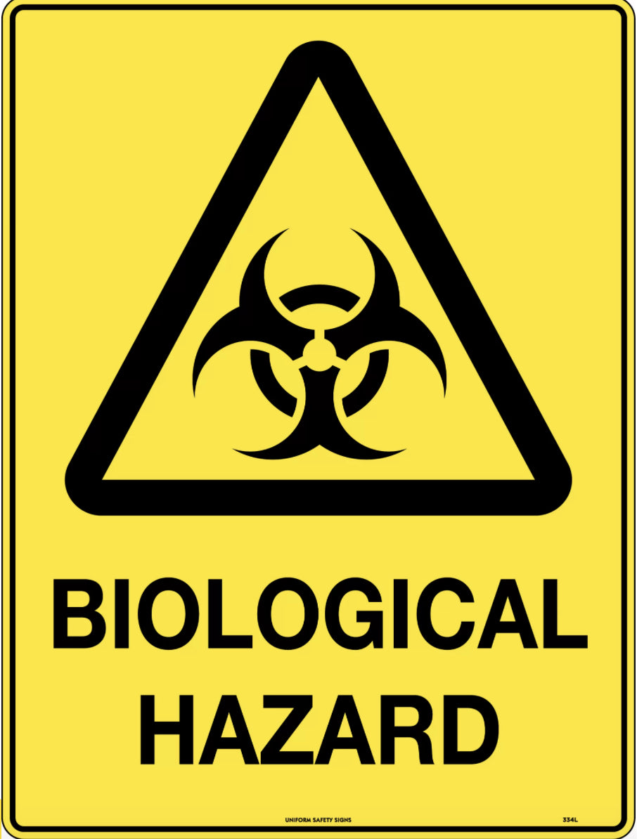 Caution Sign - Biological Hazard Poly