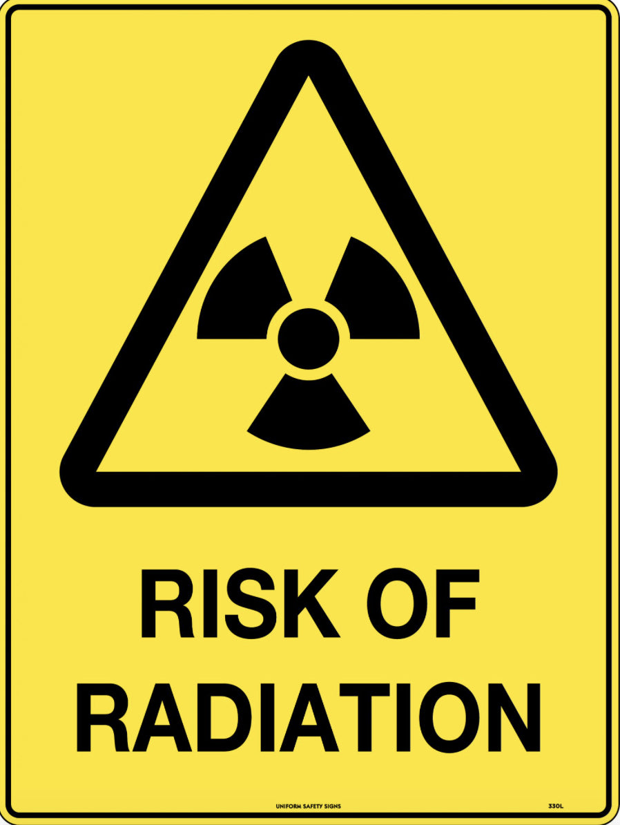 Caution Sign -  Risk of Radiation  Poly