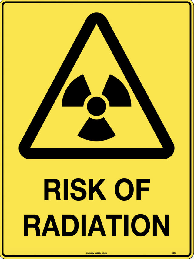 Caution Sign -  Risk of Radiation  Poly