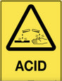 Caution Sign - Acid  Poly