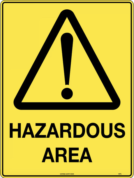 Caution Sign - Hazardous Area  Poly