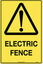 Caution Sign -  Electric Fence  Poly