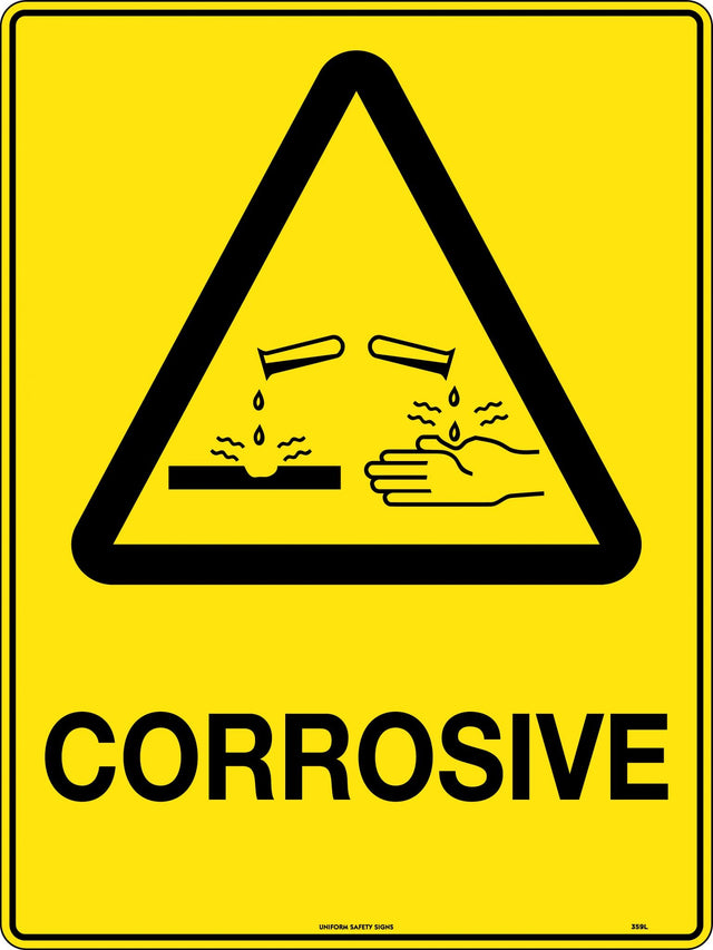 Caution Sign - Corrosive  Poly