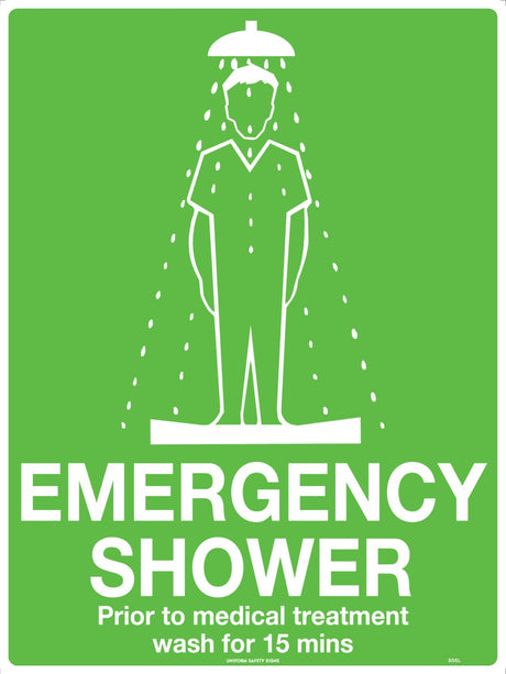 Emergency Information Sign - Emergency Shower  Poly