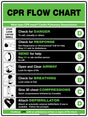 First Aid Sign - CPR Flow Chart 600x400mm Poly