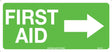 First Aid Sign - First Aid With Right Arrow 300x140mm Poly