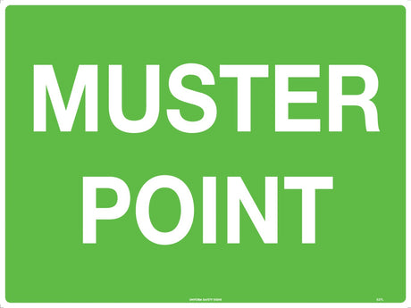 Emergency Information Sign - Muster Point  Poly