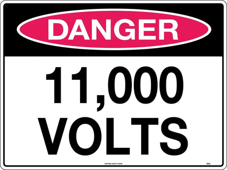 Danger Sign - 11,000 Volts  Poly