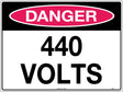 Danger Sign - 440 Volts  Poly