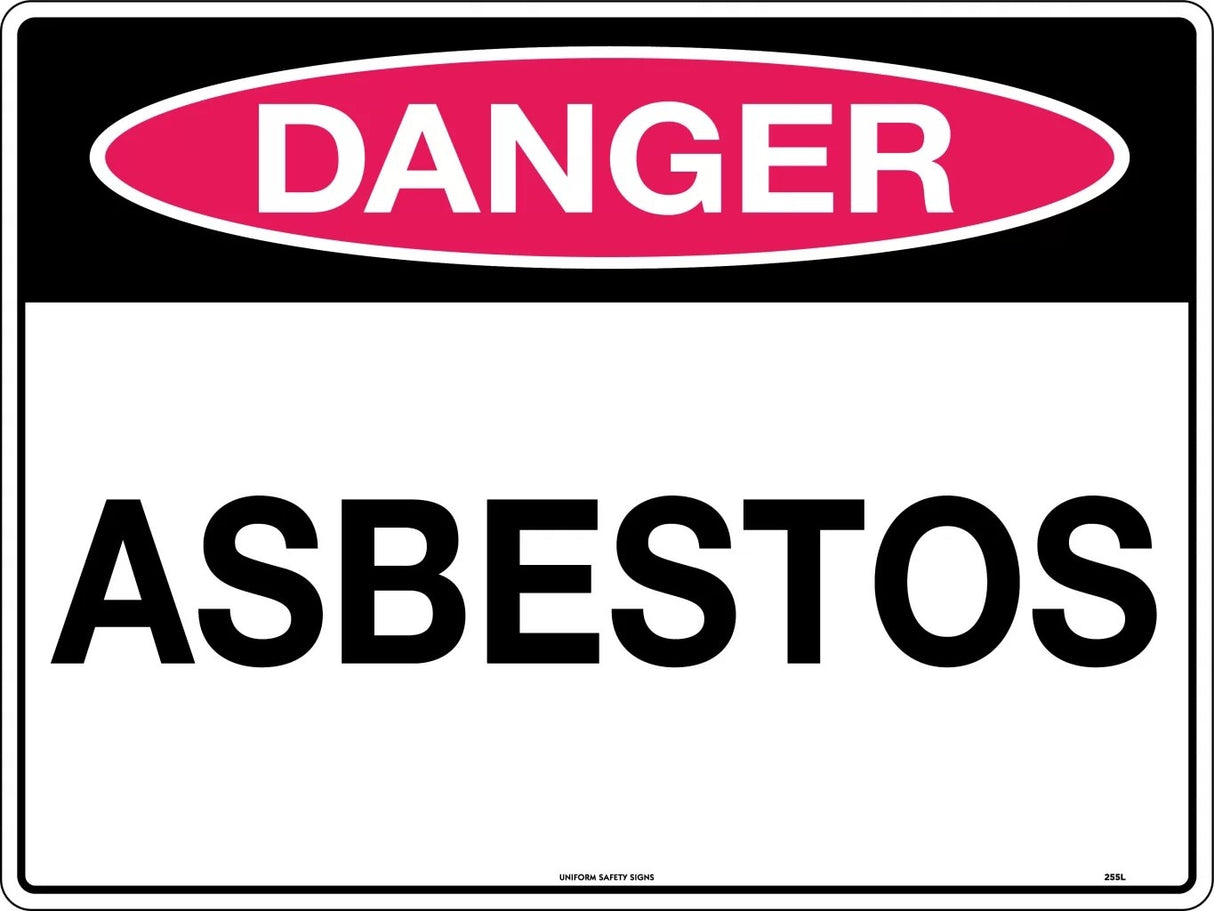 Danger Sign - Asbestos   Poly