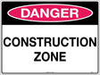 Danger Sign -  Construction Zone  Poly