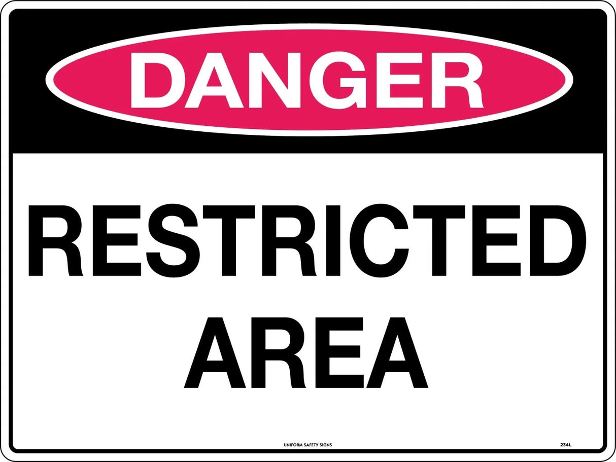 Danger Sign -  Restricted Area  Poly