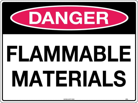 Danger Sign -  Flammable Materials Poly