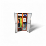 PPE Storage Cabinet - Double Perspex Door - With Hanging Rail