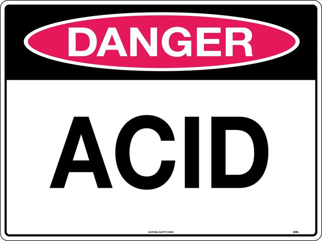 Danger Sign -  Acid  Poly