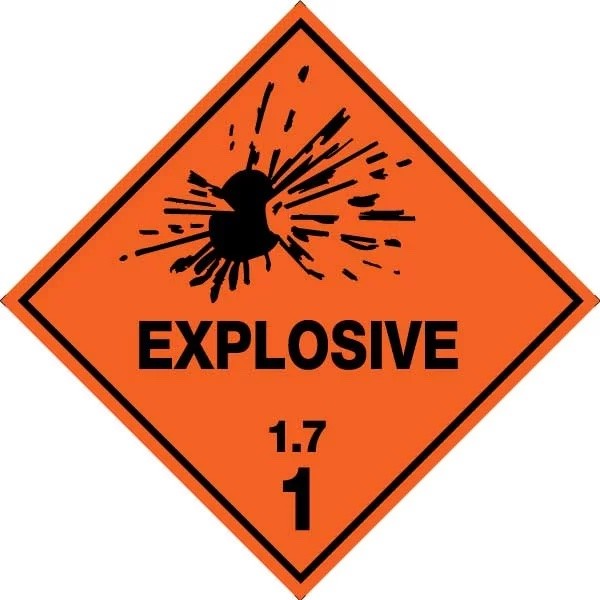 Hazchem Sign – Explosive 1.7 Poly