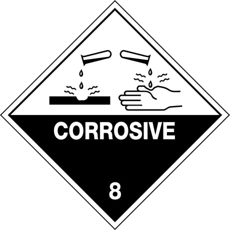 Hazchem Sign – Corrosive 8 Poly