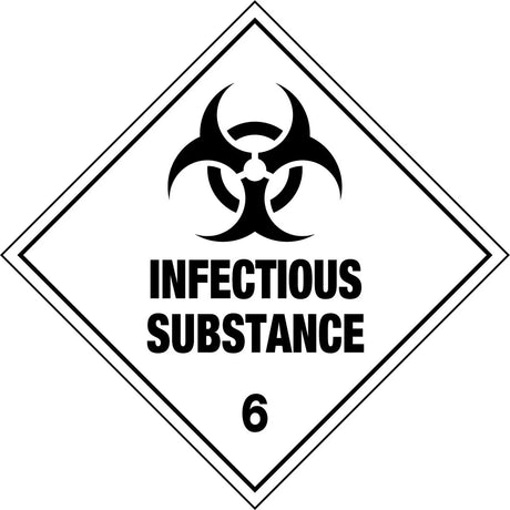 Hazchem Sign – Infectious Substance 6   Poly