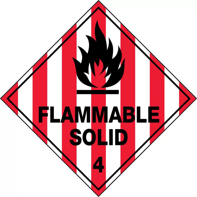 Hazchem Sign – Flammable Solid 4   Poly