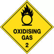 Hazchem Sign – Oxidising Gas 2   Poly