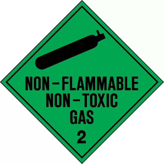 Hazchem Sign – Non Flammable Non Toxic Gas 2  Poly