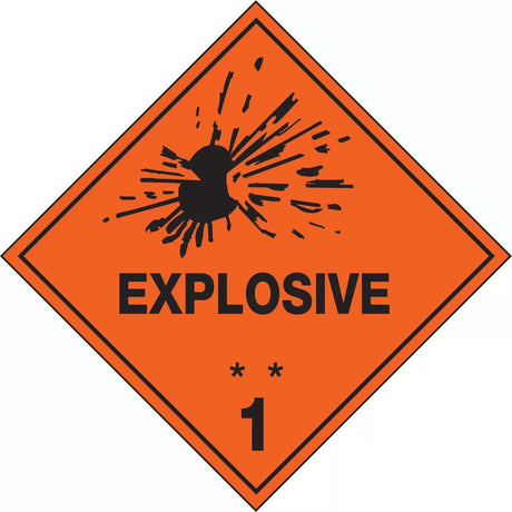 Hazchem Sign – Explosive 1 Poly