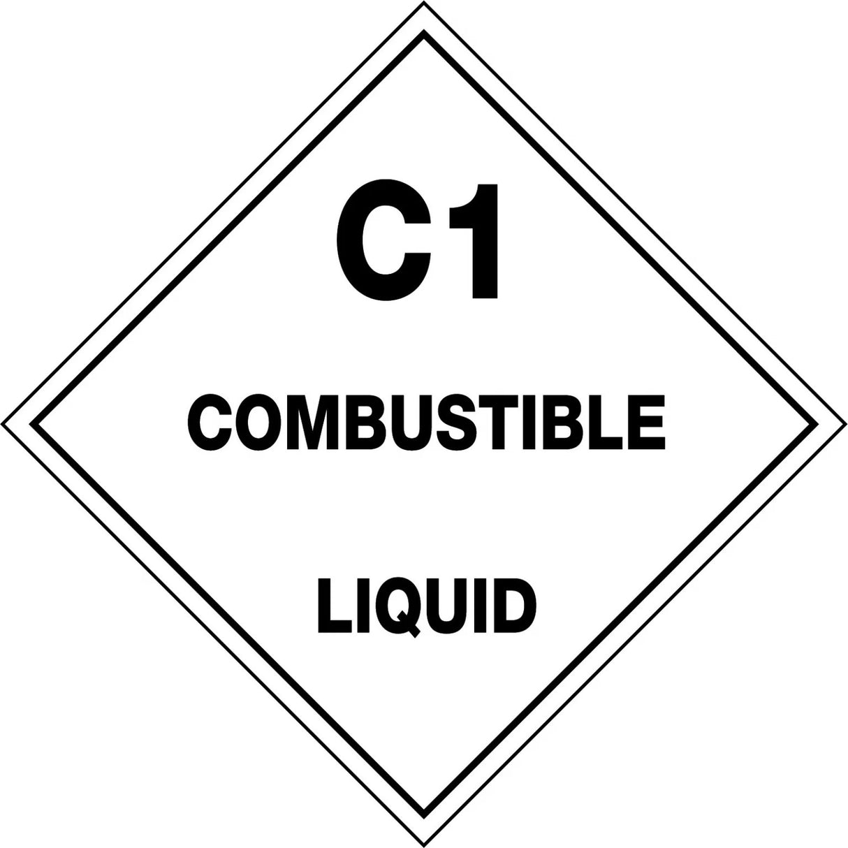 Hazchem Sign – C1 Combustible Liquid   Poly